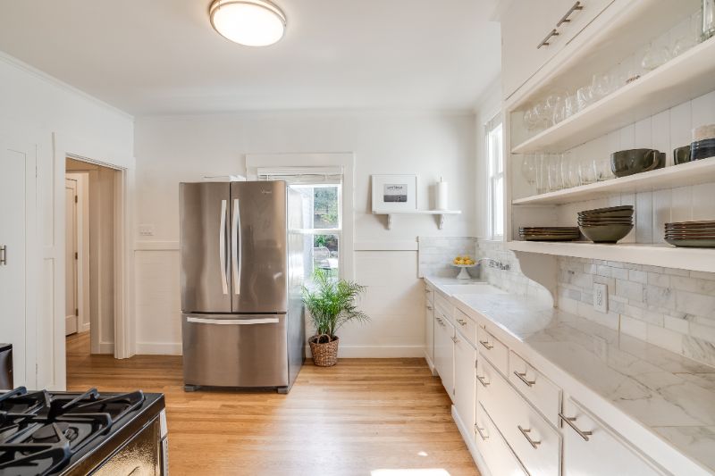 Clean white kitchen